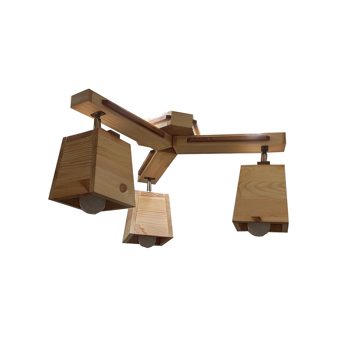 Люстра из дерева на 3 плафона (2087098284)