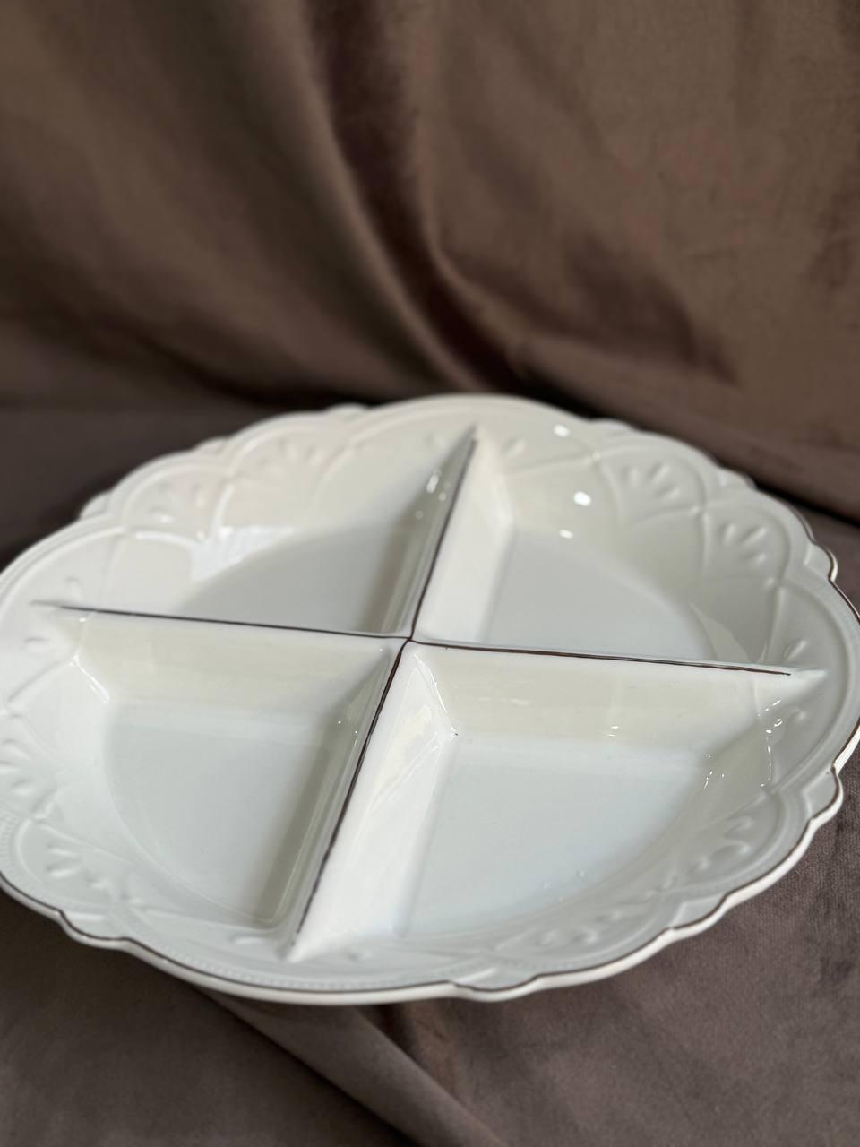 Менажниця керамічна YIWU HP-20-30 4-х секційна 27 см Білий (HP-20-30) - фото 2 Менажниця керамічна YIWU HP-20-30 4-х секційна 27 см Білий (HP-20-30) - фото 2