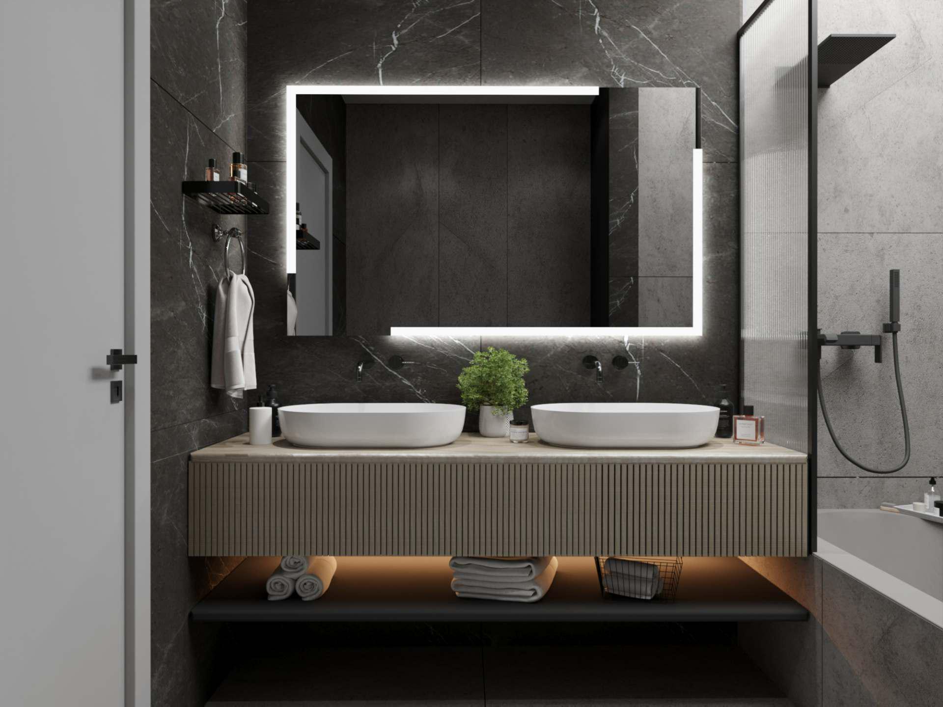 Зеркало Dim Dzerkal KESSA с LED-подсветкой 60х70 см (9144)