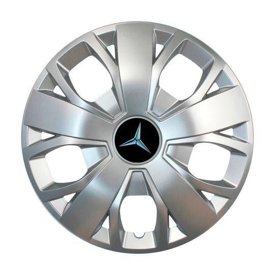 Автомобильные колпаки SKS 420 R16 с логотипом Mercedes 4 шт. Серебристый