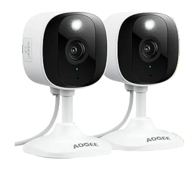 Камера видеонаблюдения IP беспроводная AOQEE C1 2K 2 2 шт. White