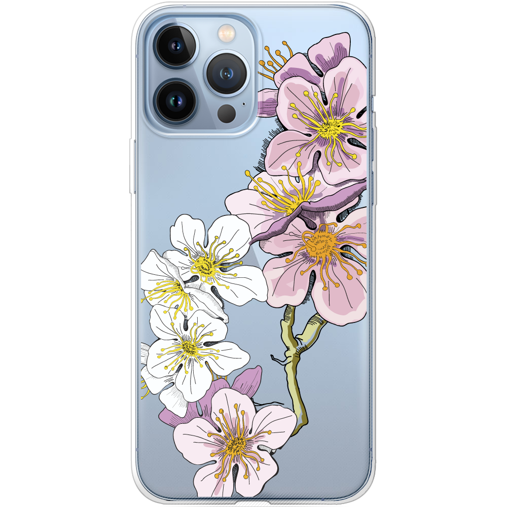 Чохол BoxFace iPhone 13 Pro Max Cherry Blossom Прозорий силікон (43360-cc4-43360)