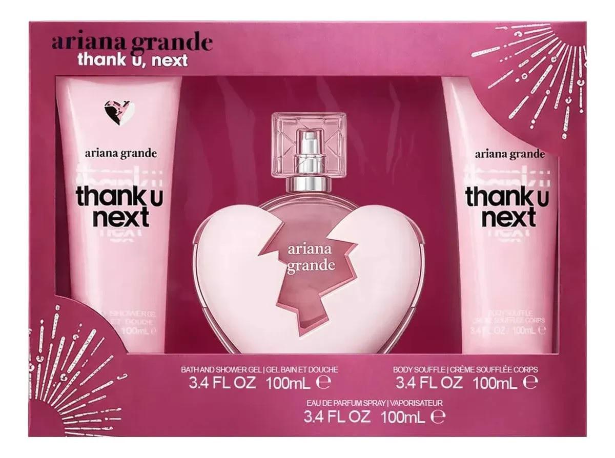 Подарочный набор для женщин Ariana Grande Thank U Next парфюмированная вода 100 мл/лосьон для тела 100 мл/гель для душа 100 мл (376617) Подарочный набор для женщин Ariana Grande Thank U Next парфюмированная вода 100 мл/лосьон для тела 100 мл/гель для душа 100 мл (376617)