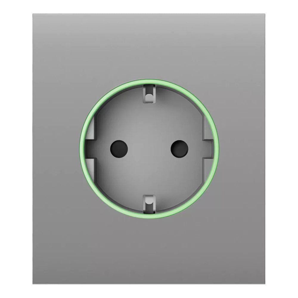 Фронтальная панель Ajax CenterCover ASP для умной розетки type F 55 Fog (26-00348)