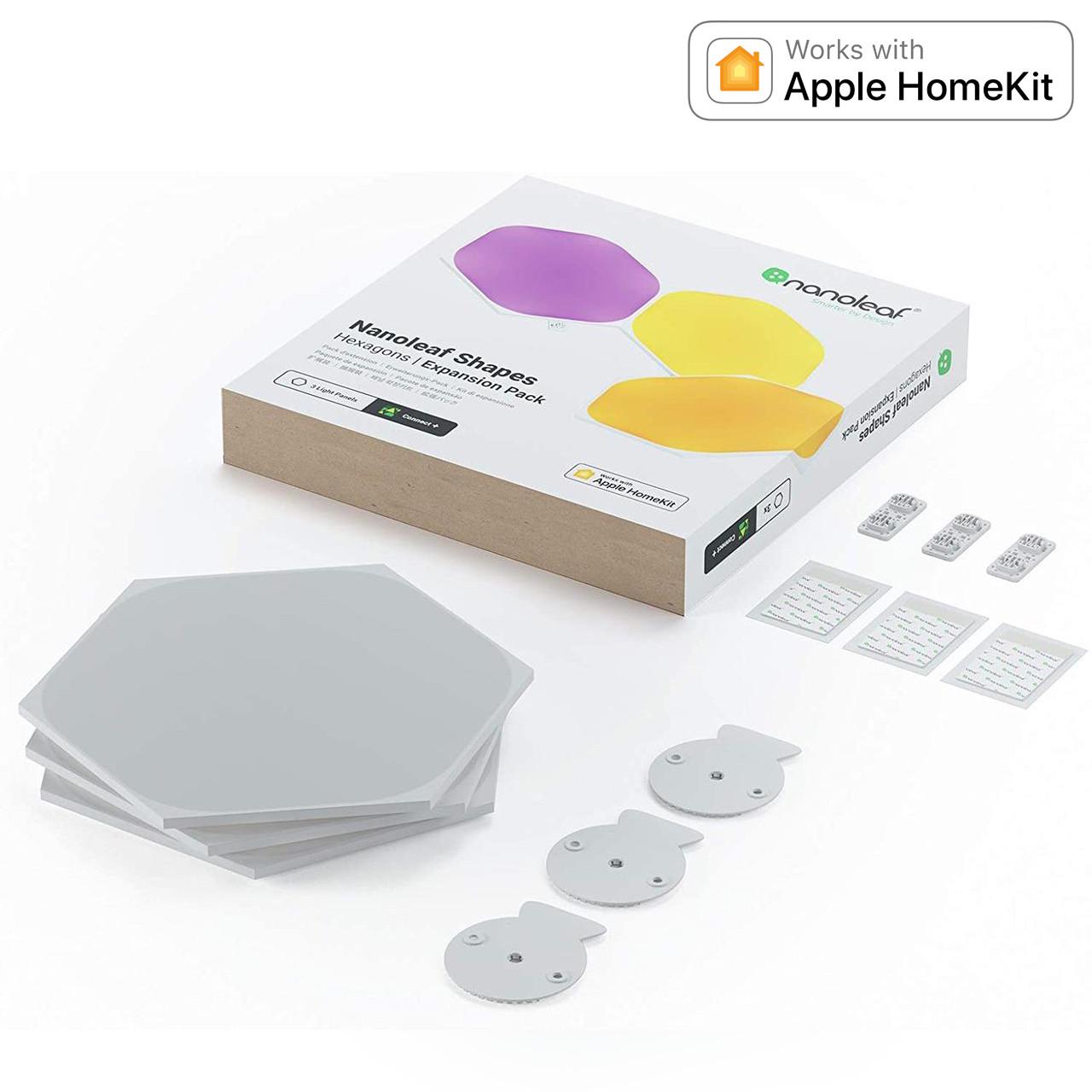 Светодиодные панели Nanoleaf Shapes Hexagons Expansion Pack Apple Homekit 3 шт. (1339336730) - фото 2