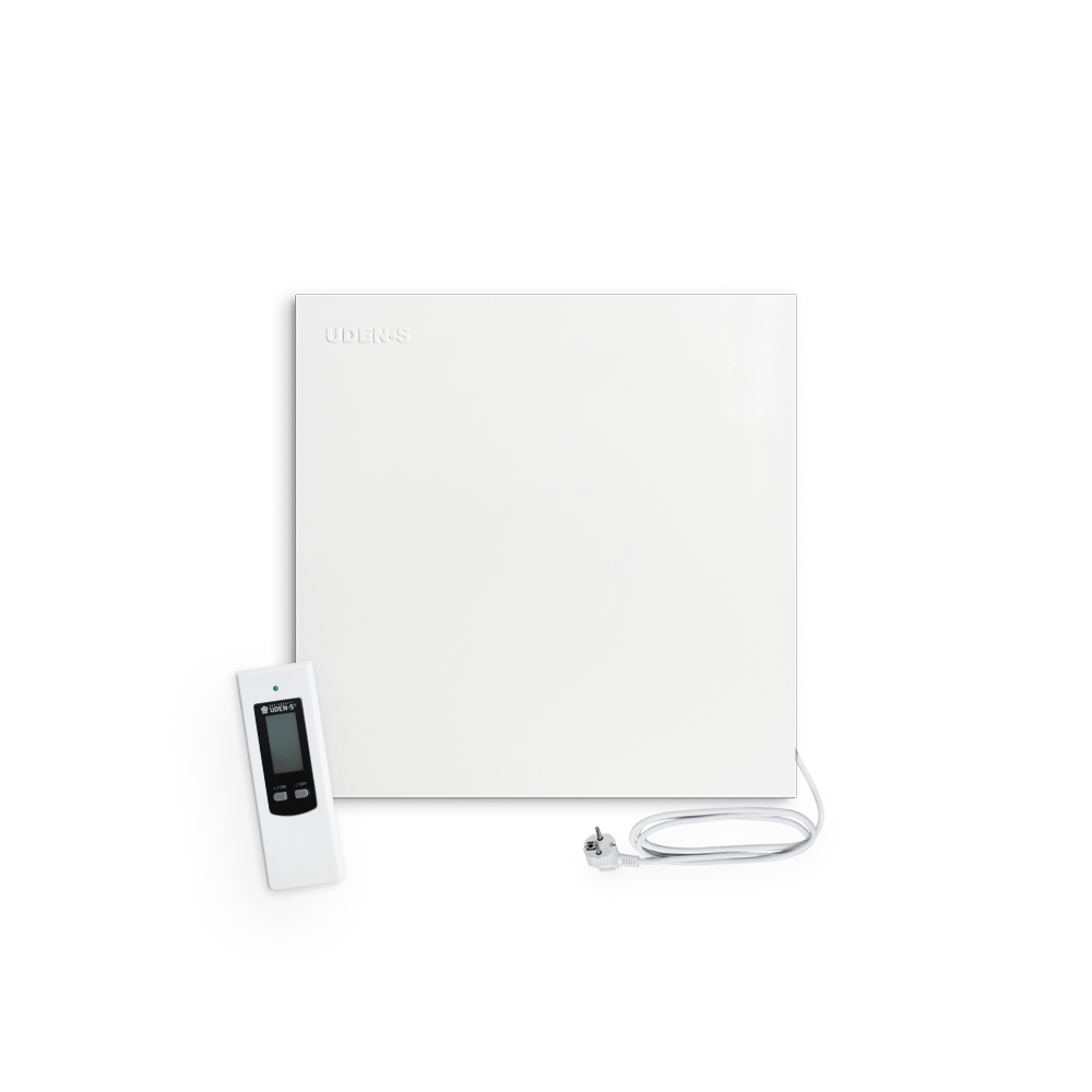 Тепловая панель металлокерамическая Uden-S-500К с терморегулятором и д/у до 10 м2 600х600 мм Белый (25748444)