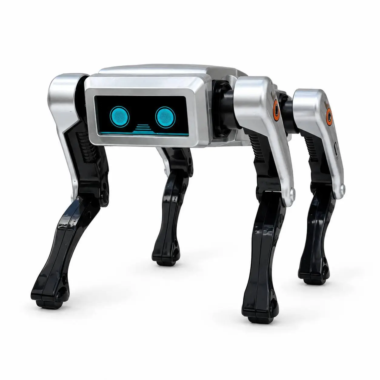Собака-робот интерактивная AI Robot DOG с пультом 2,4 гГц программированием музыкой и трюками Серебристый (M1260)