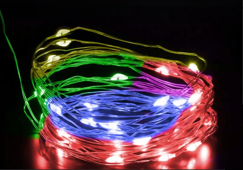 Гирлянда роса на пульте 2000 LED капля на зеленой проволоке 200 м Разноцветный (2000L200MGML)