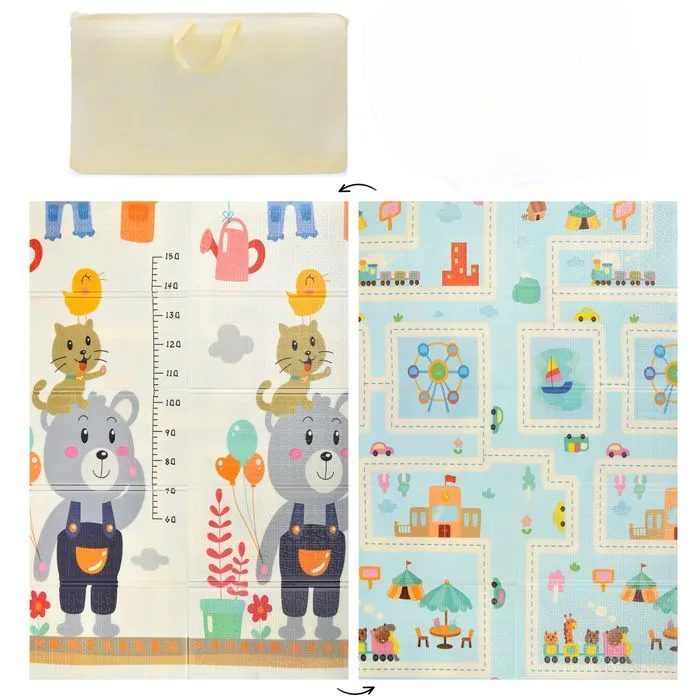 Термоковрик двухсторонний развивающий EVA D-14710 Медвежонок и дорога 200х180 см с сумкой (2735466424)