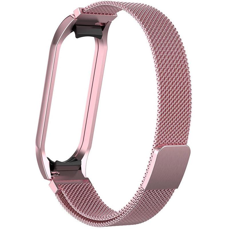 Ремінець Milanese Loop Design для Xiaomi Mi Band 5/6 Rose Gold (00000037971_1)