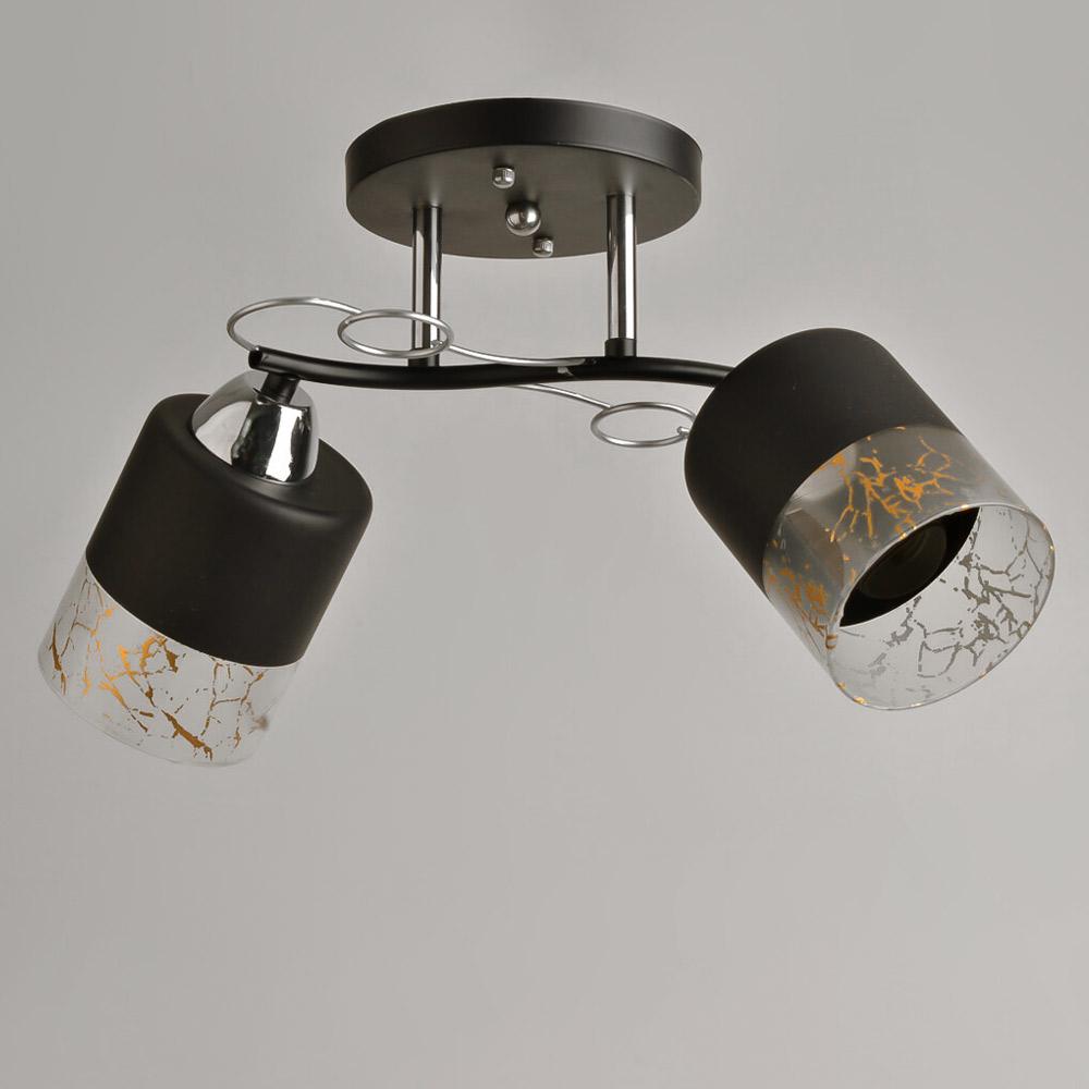 Люстра потолочная Lighthouse SRS-19470/2А BK+CR Черный/Хром/Черный/Прозрачный