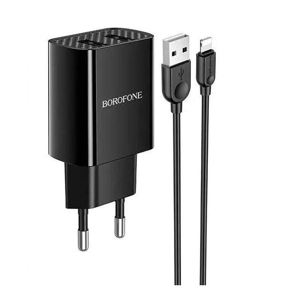 Зарядное устройство Borofone BA53A Lightning 2USB 2,1A (20490351)