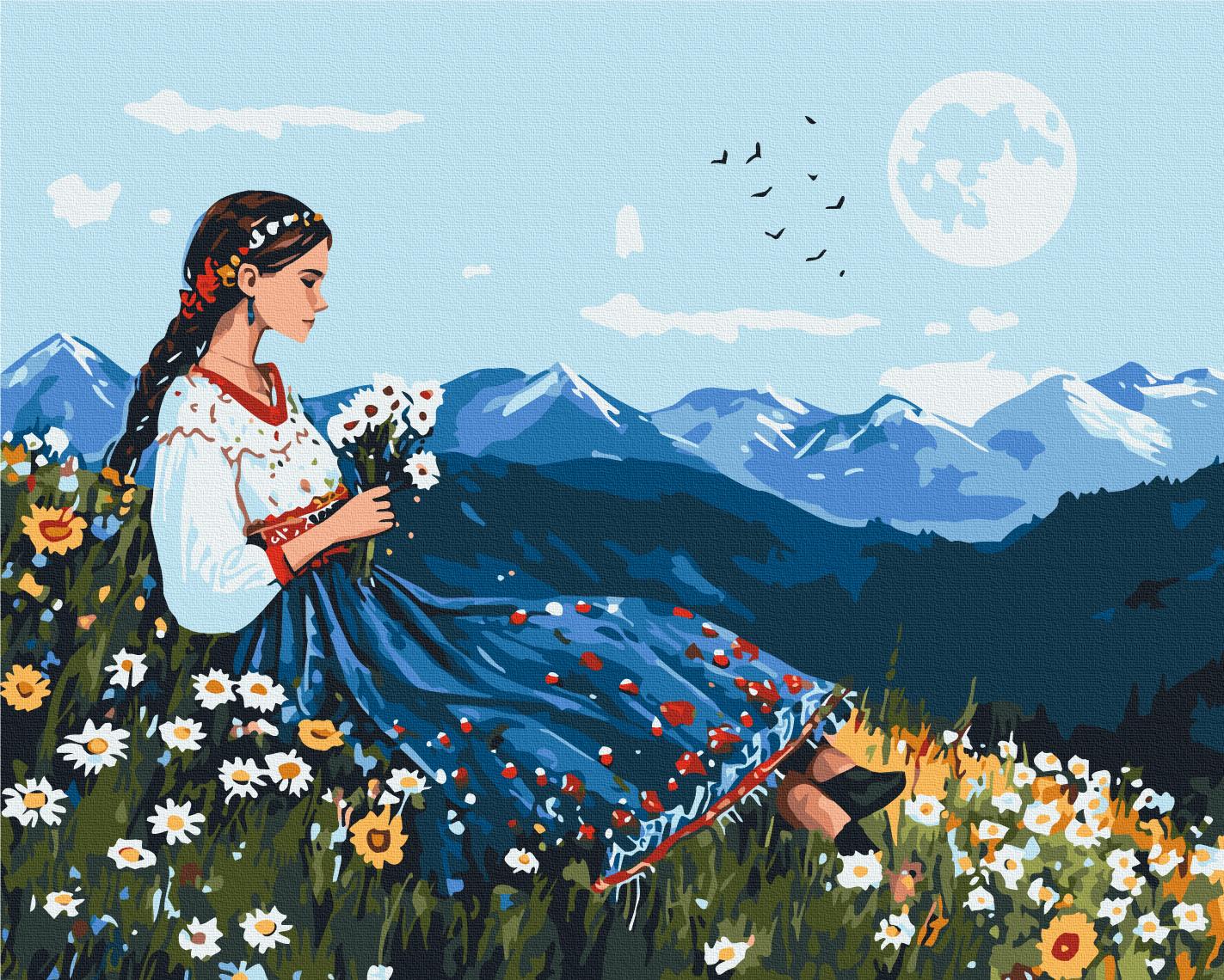 Картина по номерам Brushme Цветущий холм 40x50 см (BS54379)