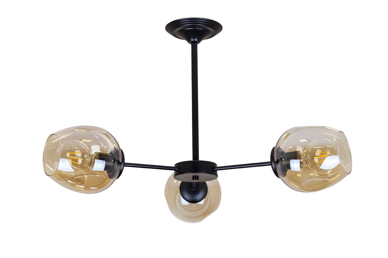 Люстра Levistella 752F0231-3 BK+BR с тремя плафонами Черный/Бронзовый (1887936184)