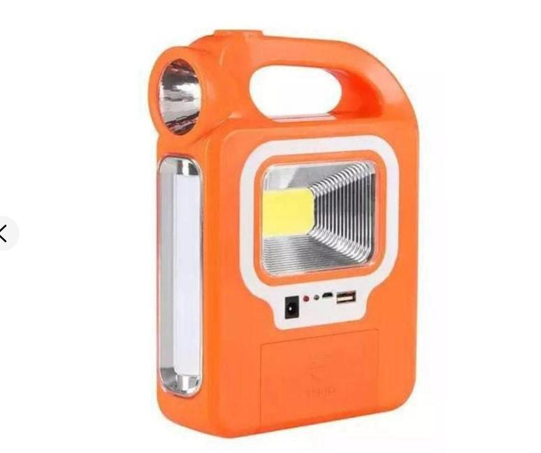 Фонарь кемпинговый и powerbank 6399А 2x18650 солнечная батарея Оранжевый (301827)