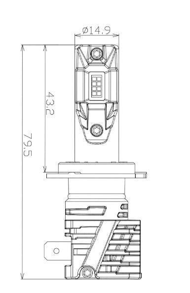 Автолампа Nextone LED L7 H7 6000K - фото 3