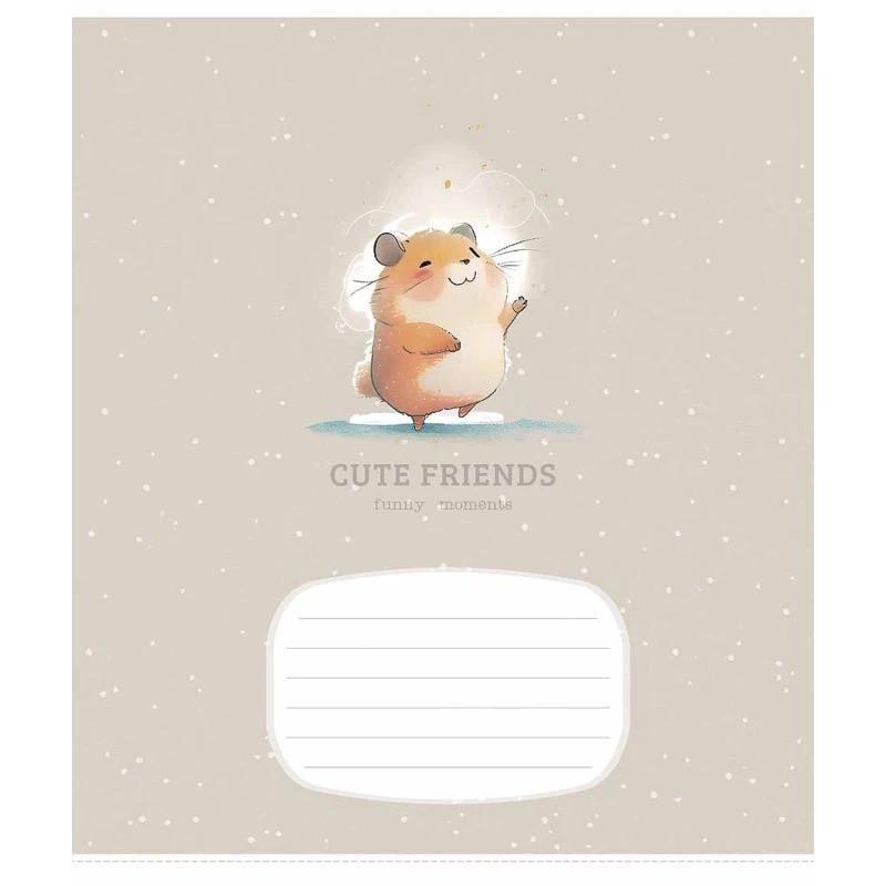 Зошит учнівський "Cute friends" 012-3292K-4 в клітинку 12 аркушів