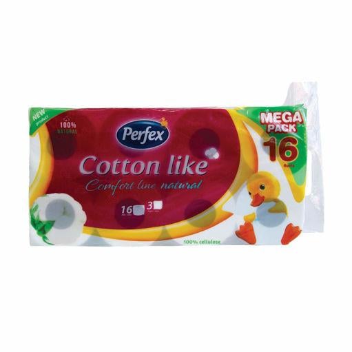 Туалетний папір PERFEX Cotton Like тришаровий 16 шт. (8606110850522)