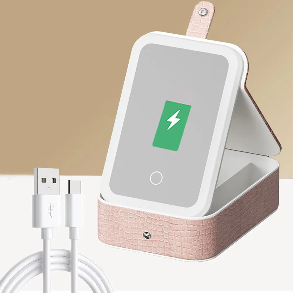 Косметичка органайзер дорожня з дзеркалом і підсвічуванням 21х14x5 см Рожевий (23457704101) - фото 5 Косметичка органайзер дорожня з дзеркалом і підсвічуванням 21х14x5 см Рожевий (23457704101) - фото 5