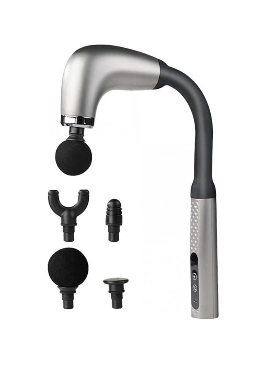 Масажер для тіла акумуляторний Good Idea 4 насадки ручний перкусійний 6 режимів USB-зарядка Сірий (46355662T) Масажер для тіла акумуляторний Good Idea 4 насадки ручний перкусійний 6 режимів USB-зарядка Сірий (46355662T)