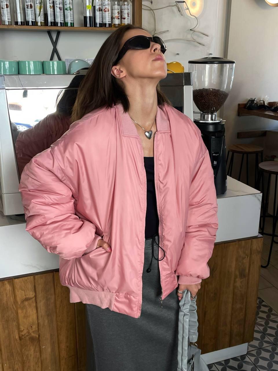 Бомбер зимній жіночий ZF Inspire 1650 L-XL Рожевий (1650-Р-L-XL) - фото 6 Бомбер зимній жіночий ZF Inspire 1650 L-XL Рожевий (1650-Р-L-XL) - фото 6