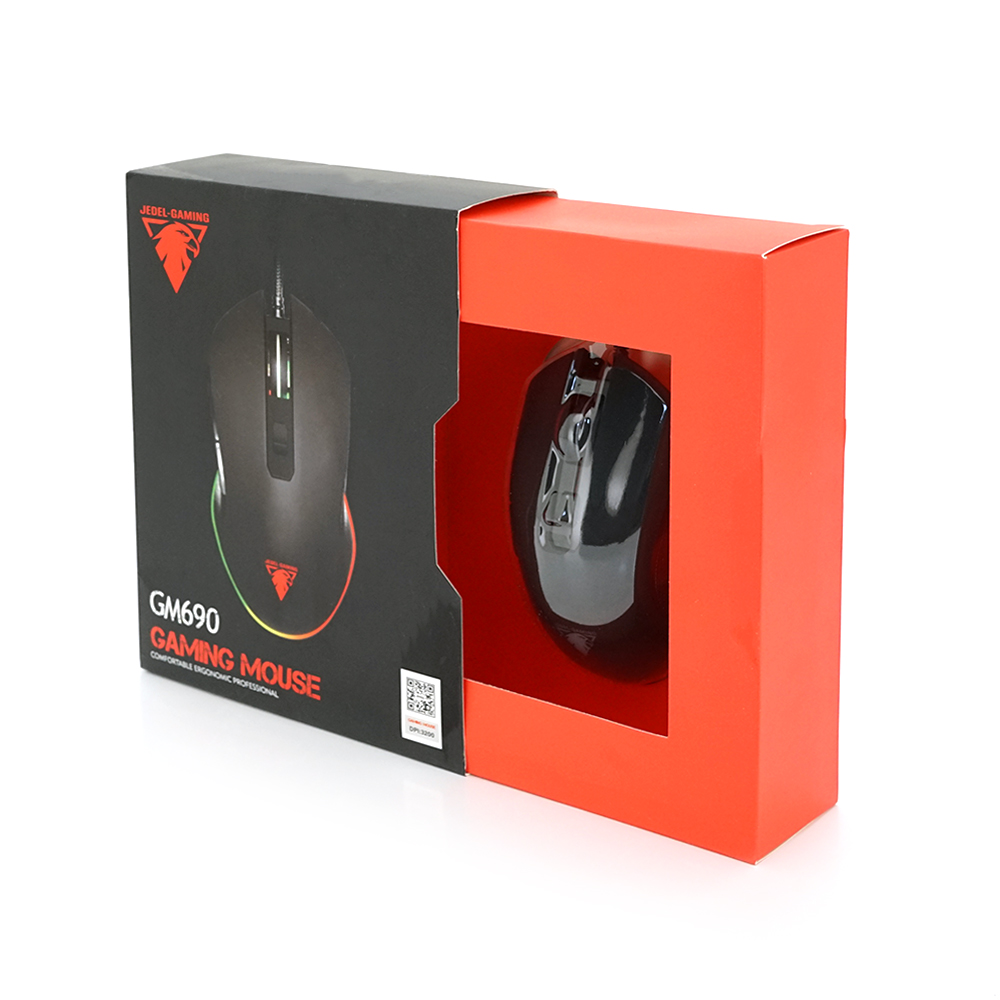 Комп'ютерна мишка провідна Jedel GM690 з підсвічуванням з 8 кнопками Чорний (1419) - фото 3 Комп'ютерна мишка провідна Jedel GM690 з підсвічуванням з 8 кнопками Чорний (1419) - фото 3