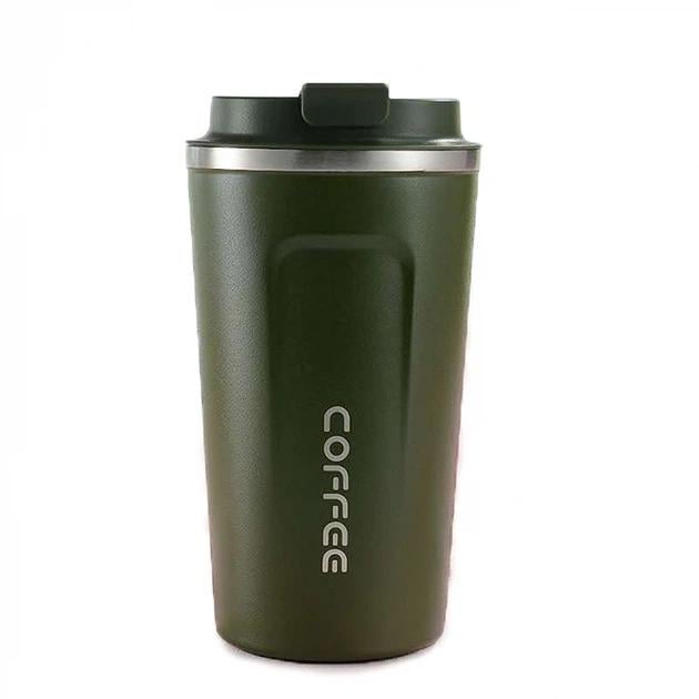 Термочашка для кави та чаю Coffee з нержавіючої сталі з кришкою 400 мл Хакі (37983531) Термочашка для кави та чаю Coffee з нержавіючої сталі з кришкою 400 мл Хакі (37983531)