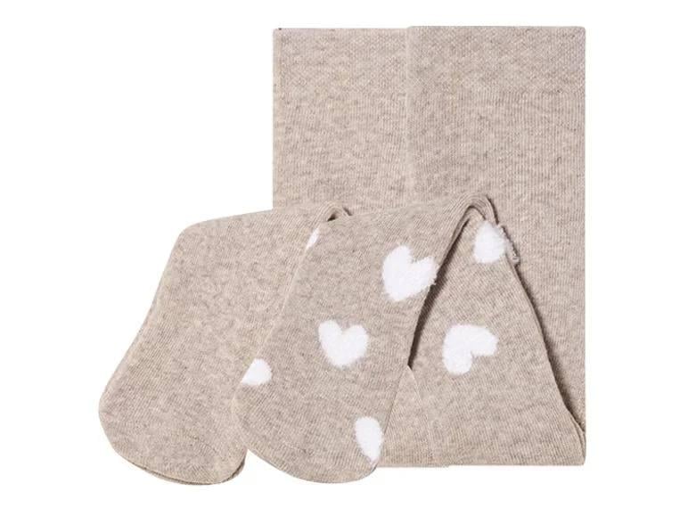 Набор детских колготок Lupilu махровые 2 шт. 62/68 см 2-6 месяцев Бежевый