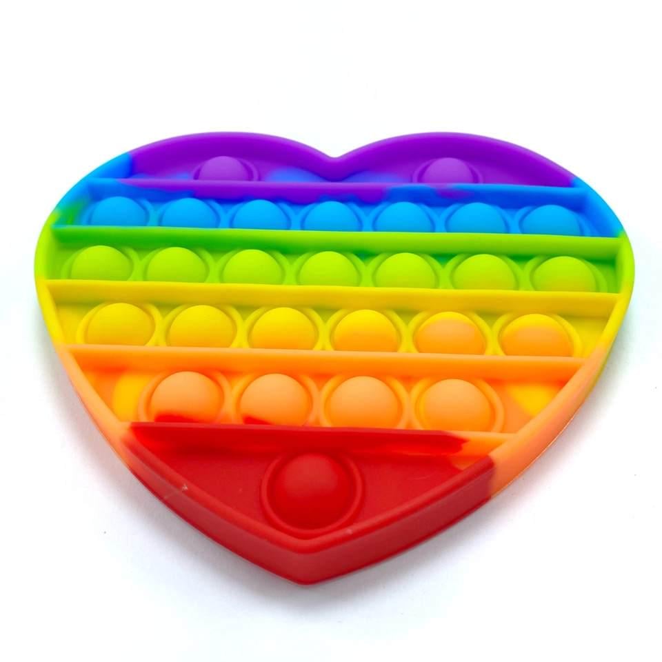 Игрушка-антистресс Pop It Сердце Разноцветный (58527)