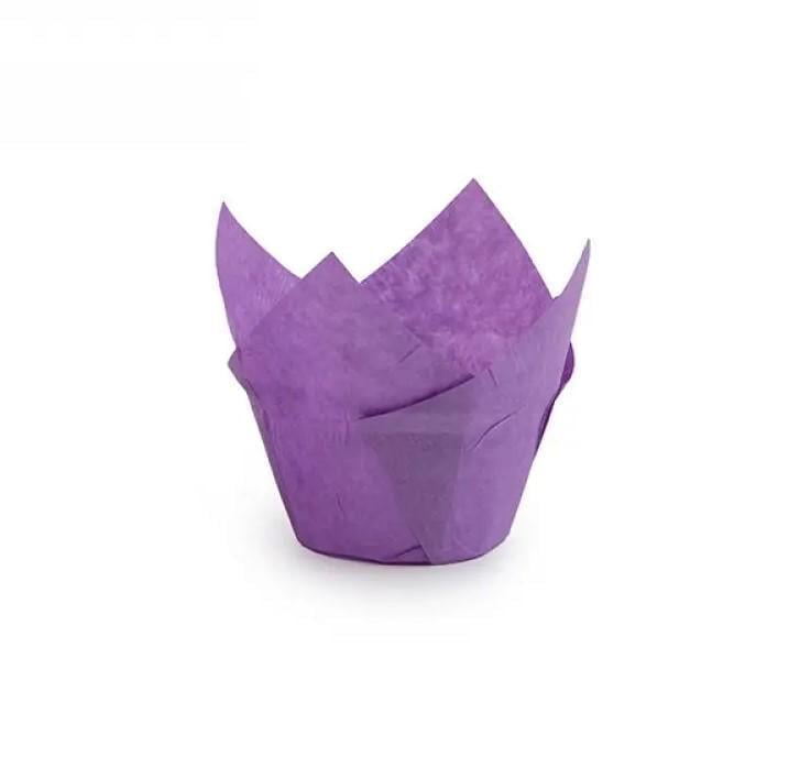 Форма для выпечки с усилителем кексов/капкейков Тюльпан бумажные Фиолетовый (19572725) - фото 1 Форма для выпечки с усилителем кексов/капкейков Тюльпан бумажные Фиолетовый (19572725) - фото 1