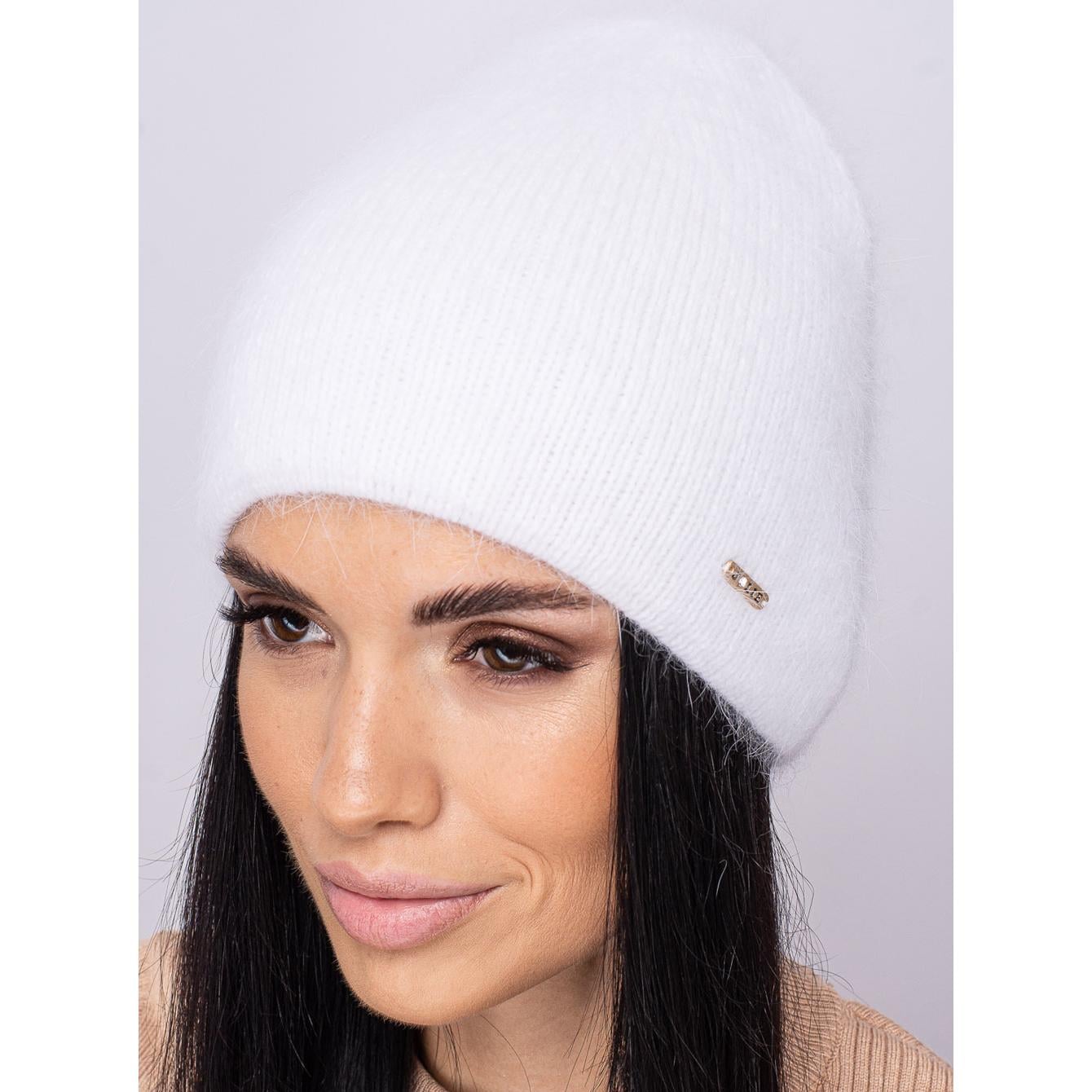 Шапка женская удлиненная Leks Надия one size Белый