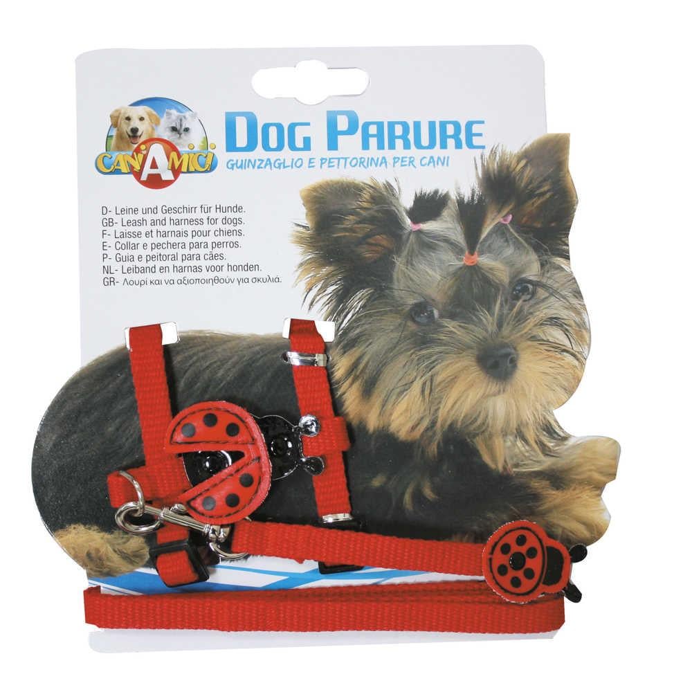 Шлей с поводком для собак Croci LADYBIRD 19-31 120 см Красный