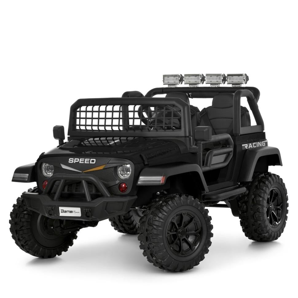 Детский электрический джип Bambi Racer 12V двухместный до 50 кг Черный (DE-169-E-959)