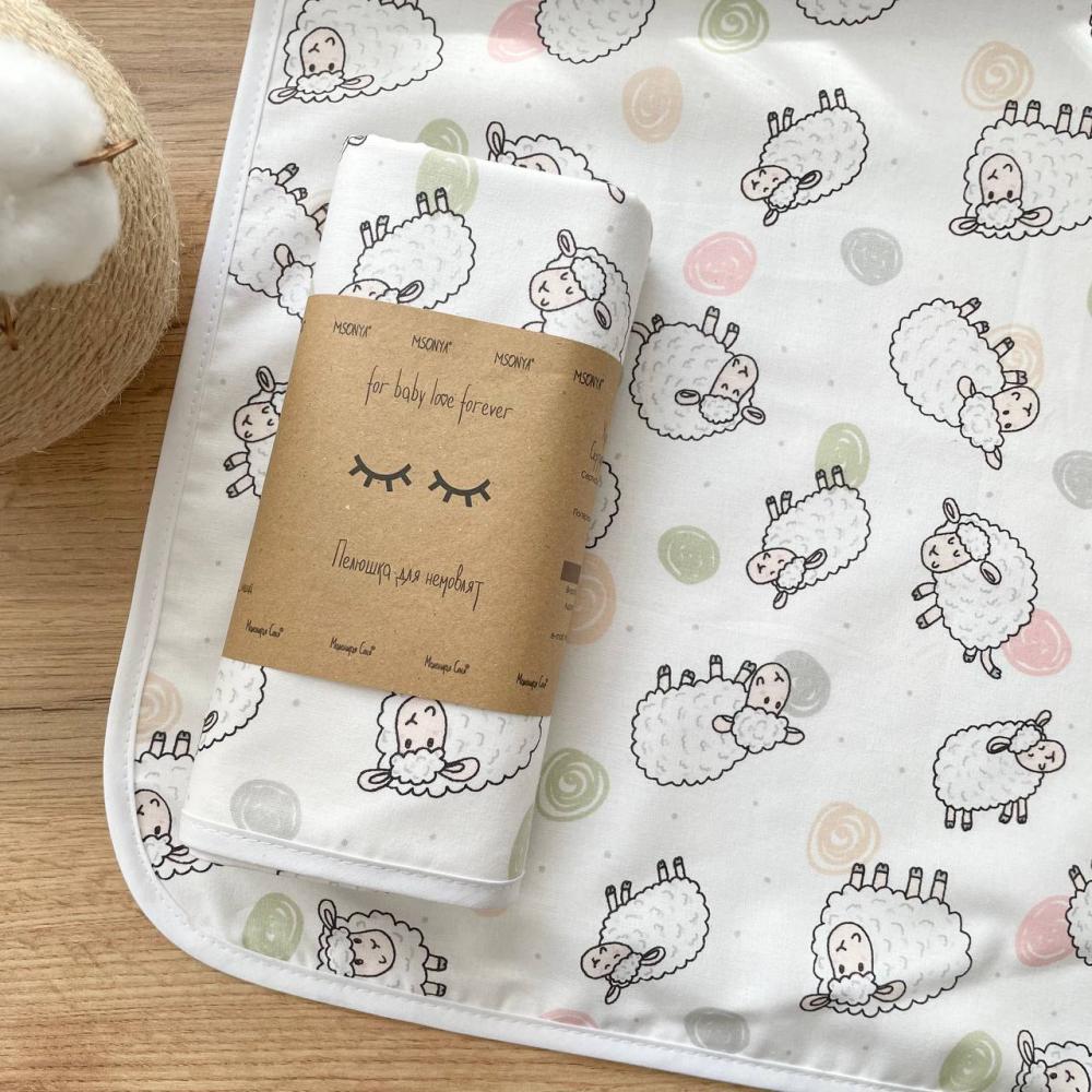 Пеленка для новорожденных Овцы непромокаемая 50х80 см (965) Пеленка для новорожденных Овцы непромокаемая 50х80 см (965)