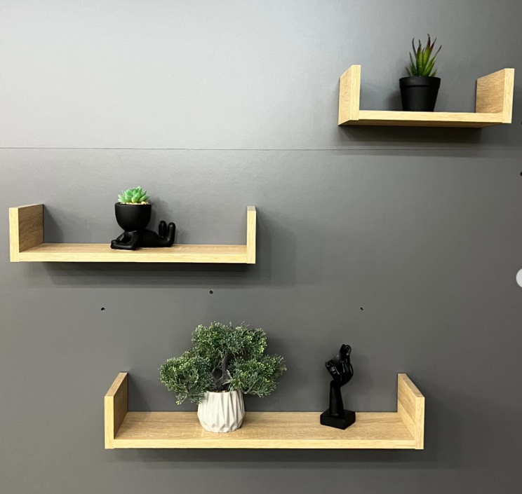 Комплект полиць А-3 600х150х100 мм Дуб Сонома Світлий