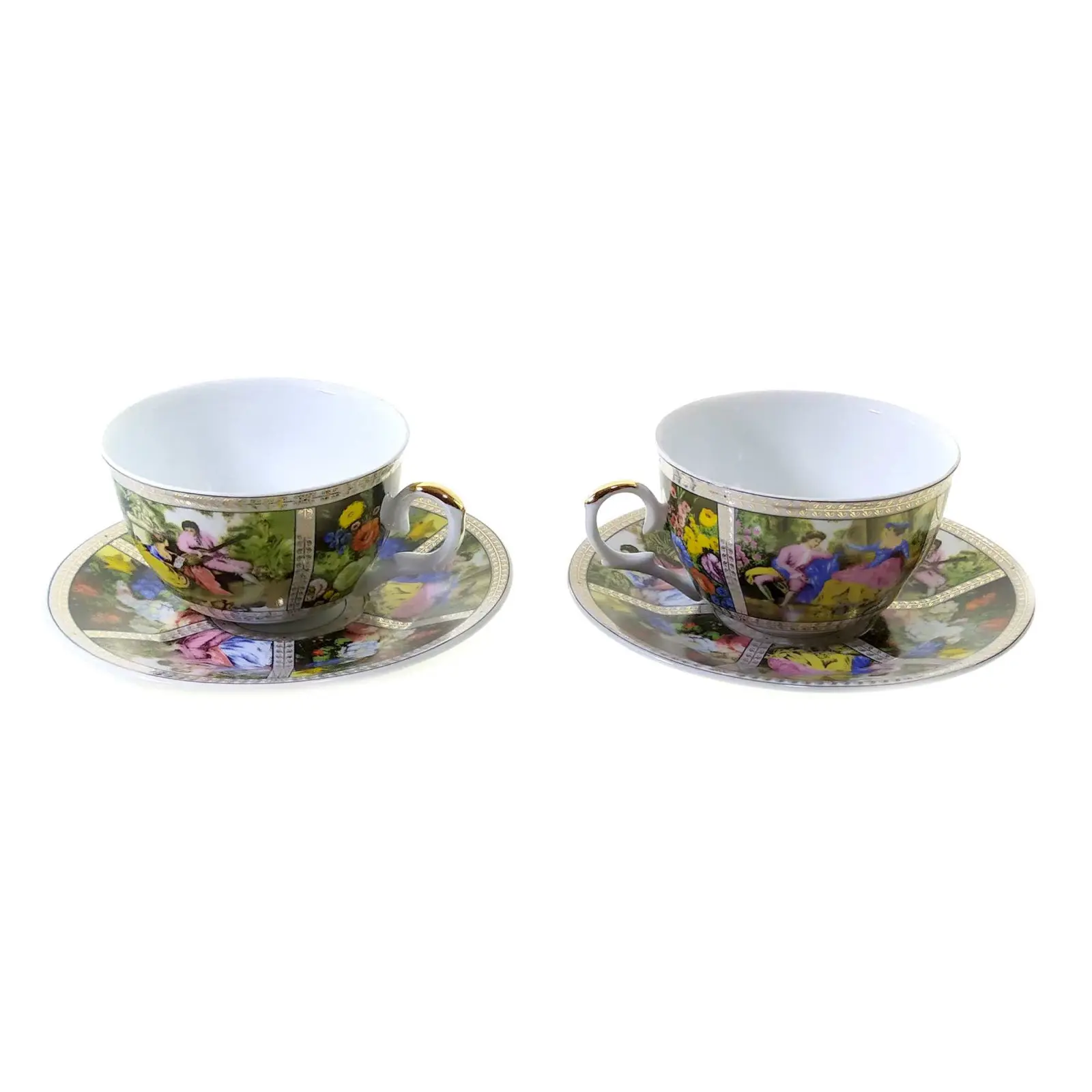 Сервиз фарфоровый 2 чашки 210 мл/2 блюдца d-15 см (24774)