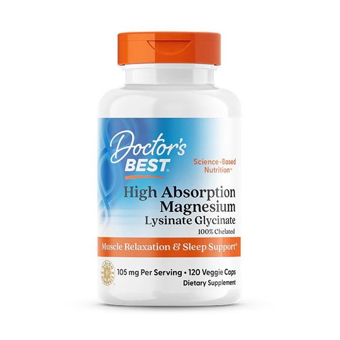Магній хелат Doctor's BEST Magnesium High Absorption 105 mg 120 вег. капс.