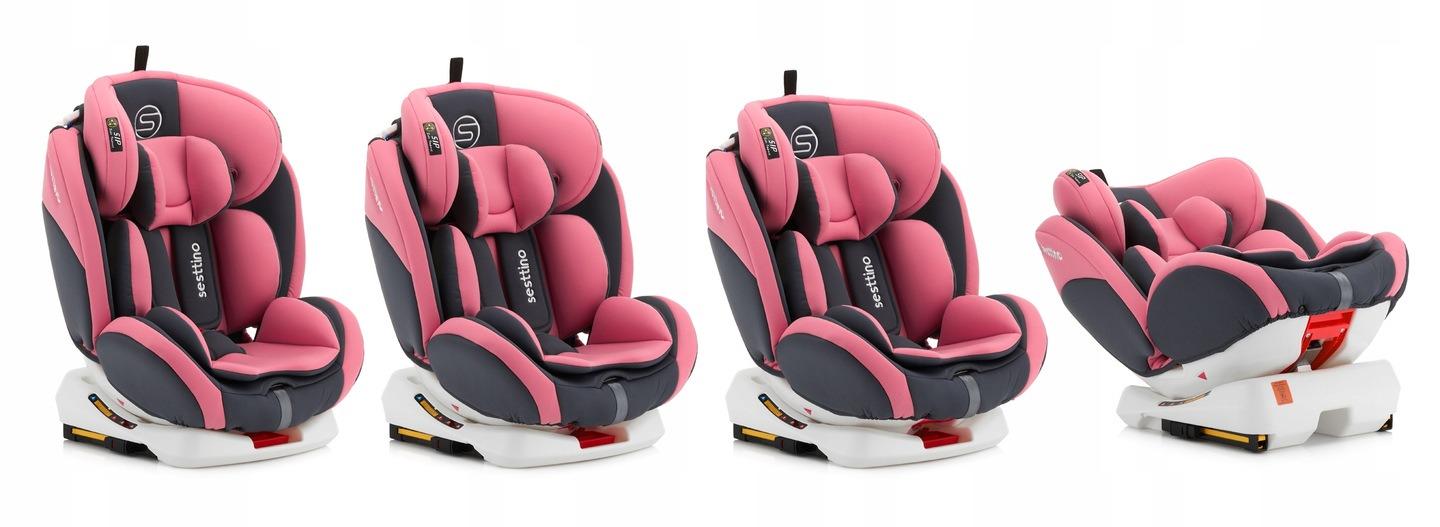 Автокрісло дитяче Sesttino Oktagon ISOFIX 0-36 кг 60x43x48 см Рожевий SOP - фото 6