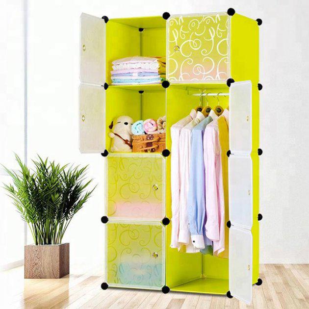 Шкаф органайзер Storage Cube Cabinet МР 28-51 пластиковый Лаймовый