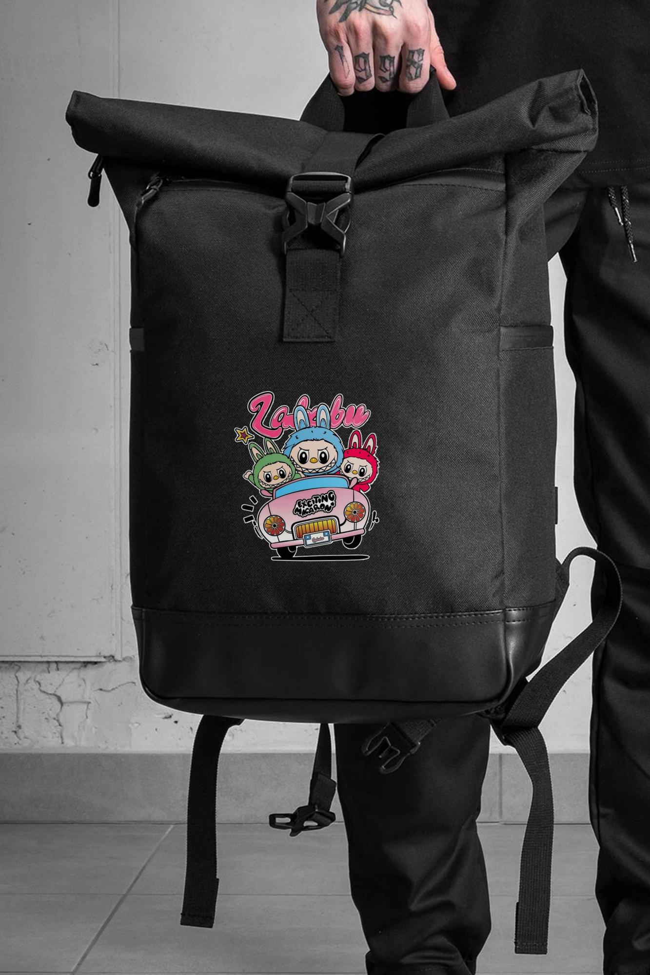 Роллтоп школьный Without повседневный с принтом Лабубу Black (8055310)