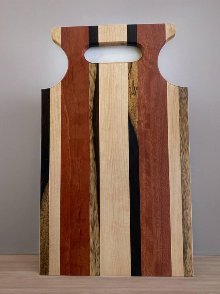 Доска кухонная разделочная 34x20,5x1 см Клен/Палисандр/Красное дерево (1050-25)