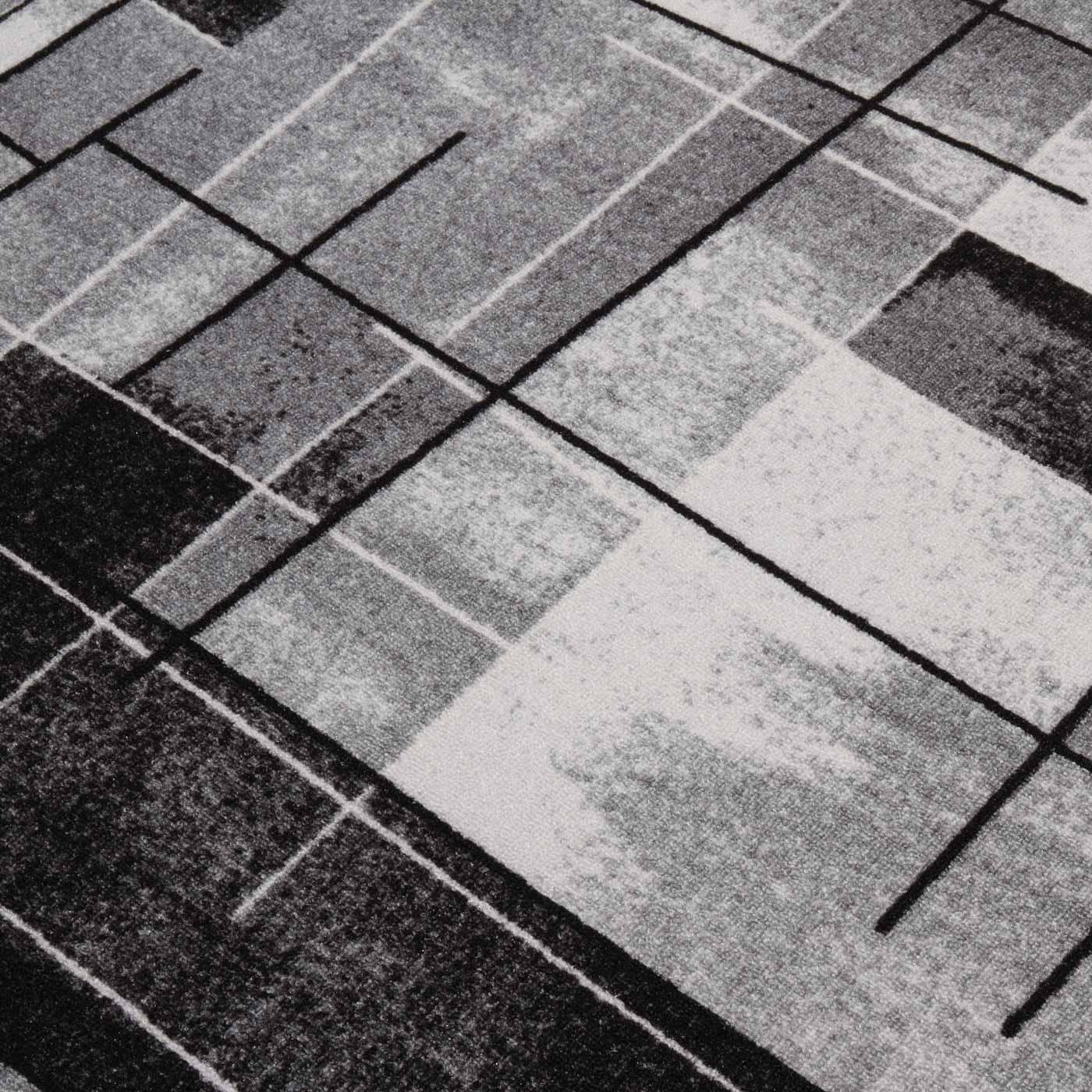 Ковровая дорожка безворсовая на войлочной основе Virtual Print Стекло-P8 2 м Серый (00-00022813) - фото 8