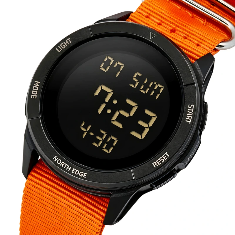 Наручний годинник North Edge Terrax Special Orange з компасом 2 ремінці (62297)