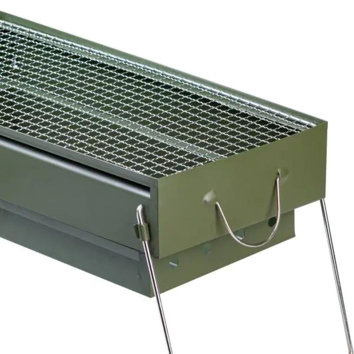 Мангал портативний складаний з решіткою 51,5x23x25 см (4056) - фото 21