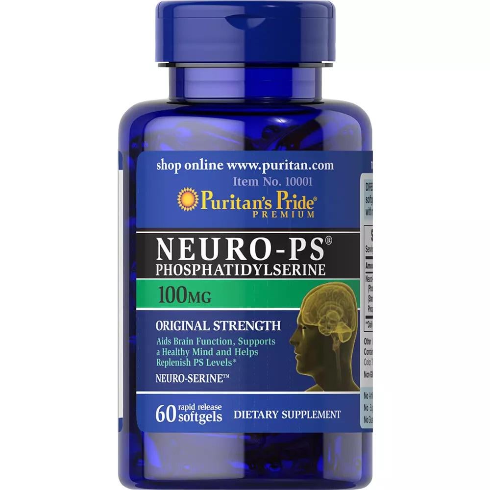 Лецитин Puritan's Pride Neuro-Ps (Phosphatidylserine) 100 мг 60 Softgels