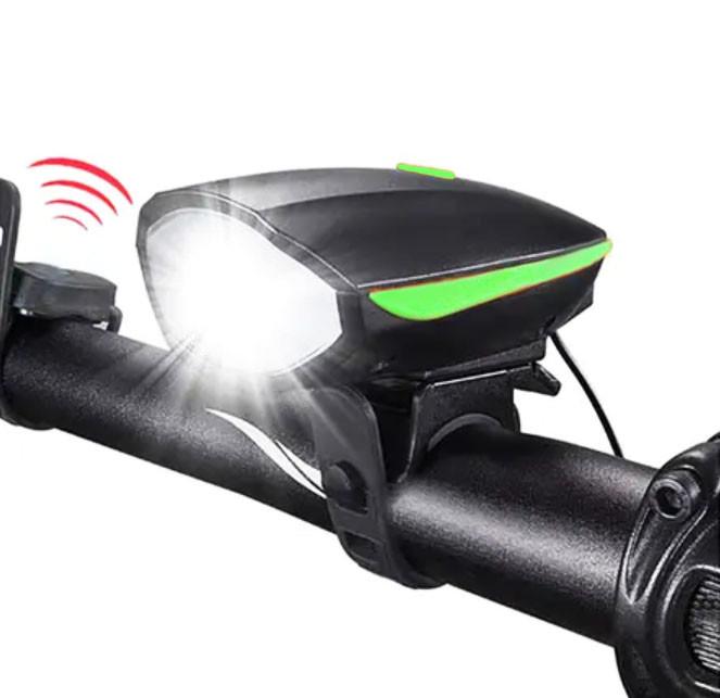 Велофара и сигнал Bike Light 7588 micro-USB на выносной кнопке (1984773980) - фото 2