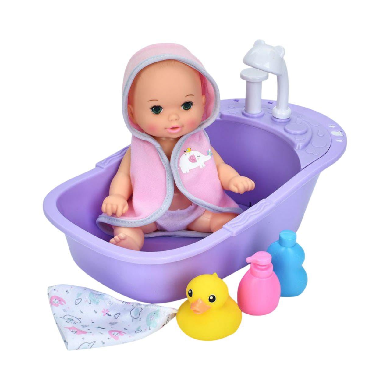 Кукла с ванночкой и аксессуарами с краном и качечкой-брызгалкой 21 см (27328198)