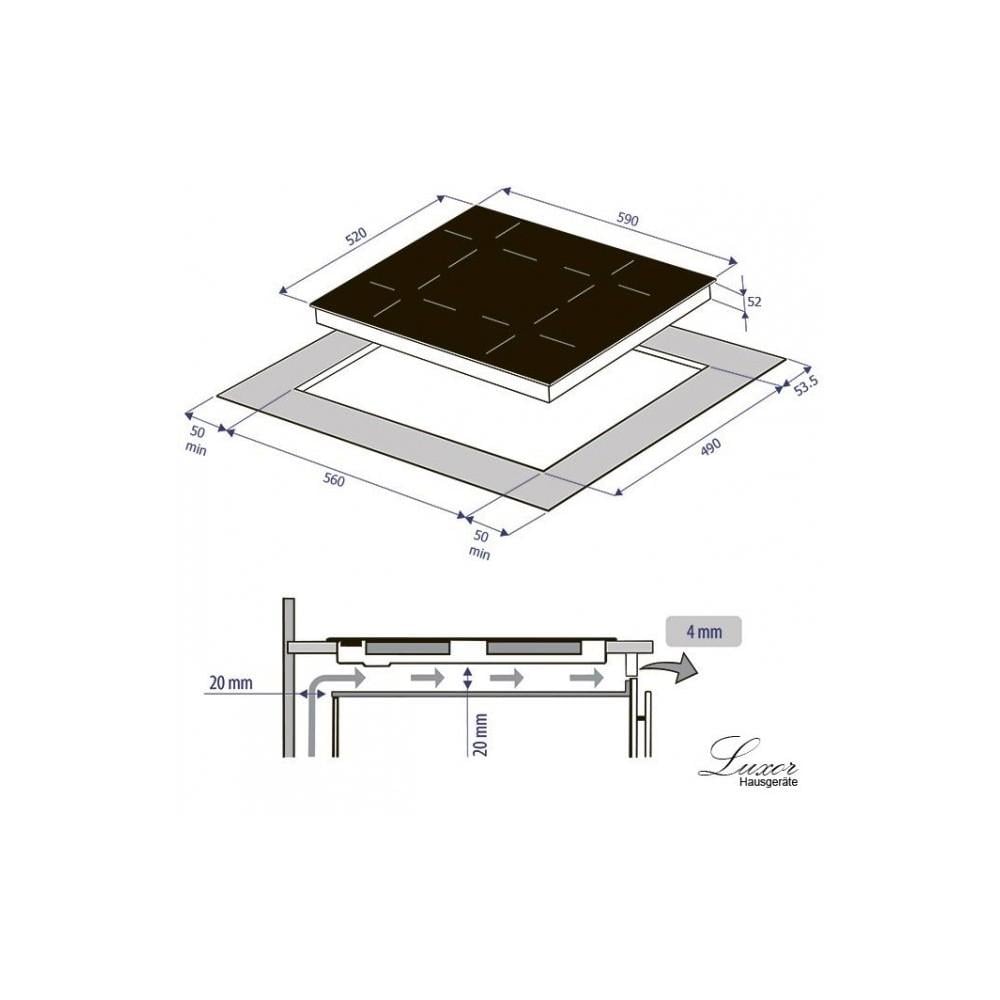 Варочная поверхность индукционная Luxor RI 622 White Navigator - фото 8