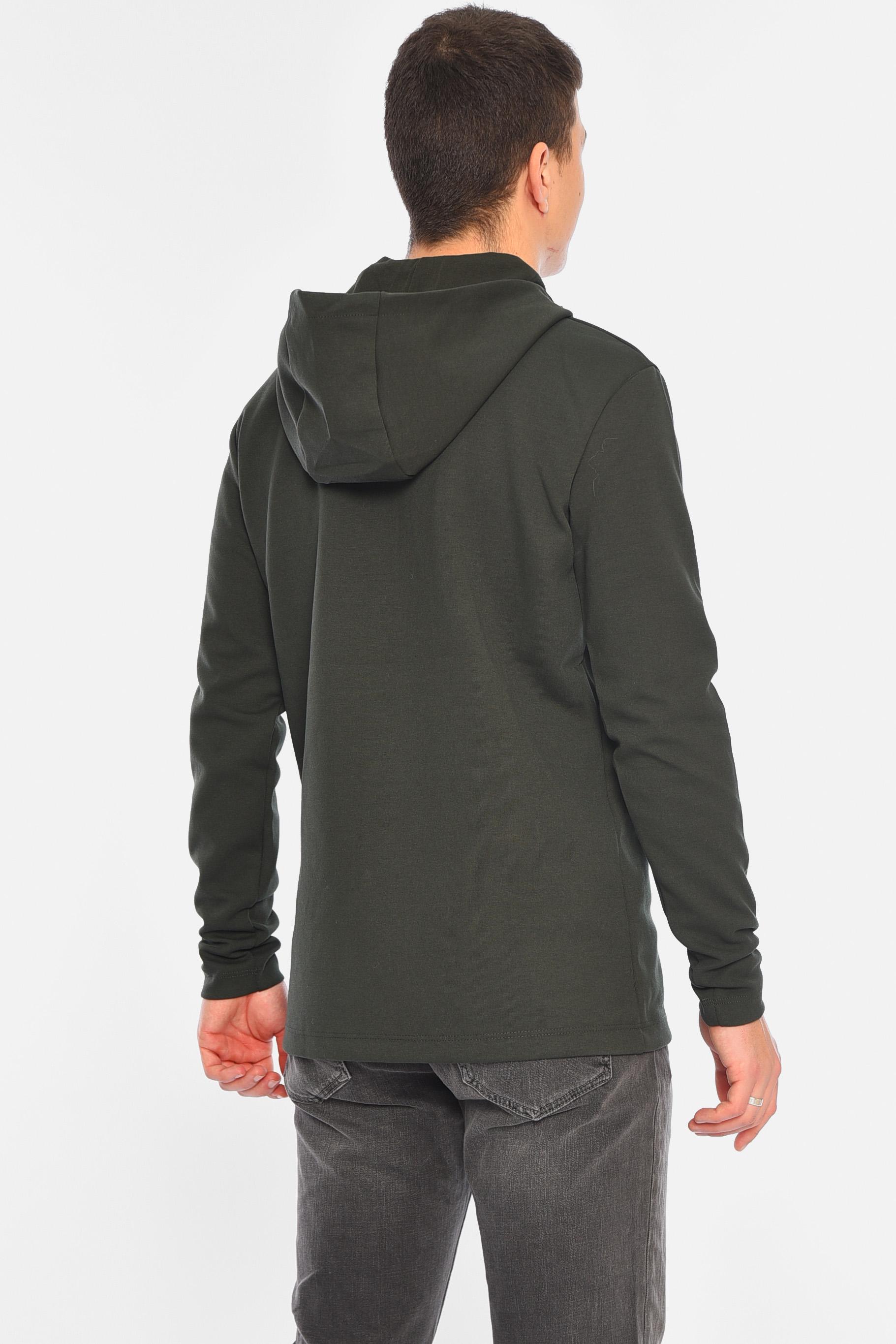 Худи мужское с рисунком L Хаки (193326) - фото 3