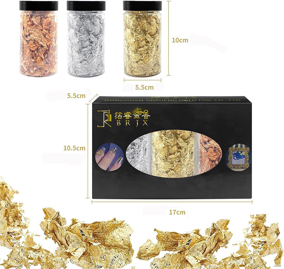 Поталь у пластівцях для декорування 15 г Золотий (Flake-15-G) - фото 4 Поталь у пластівцях для декорування 15 г Золотий (Flake-15-G) - фото 4